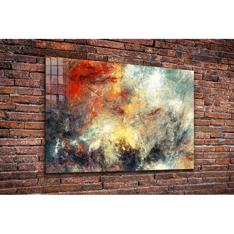 Abstract Cosmic Storm Print Tempered Glass Wall Art 100% Made in Australia Ready to Hang