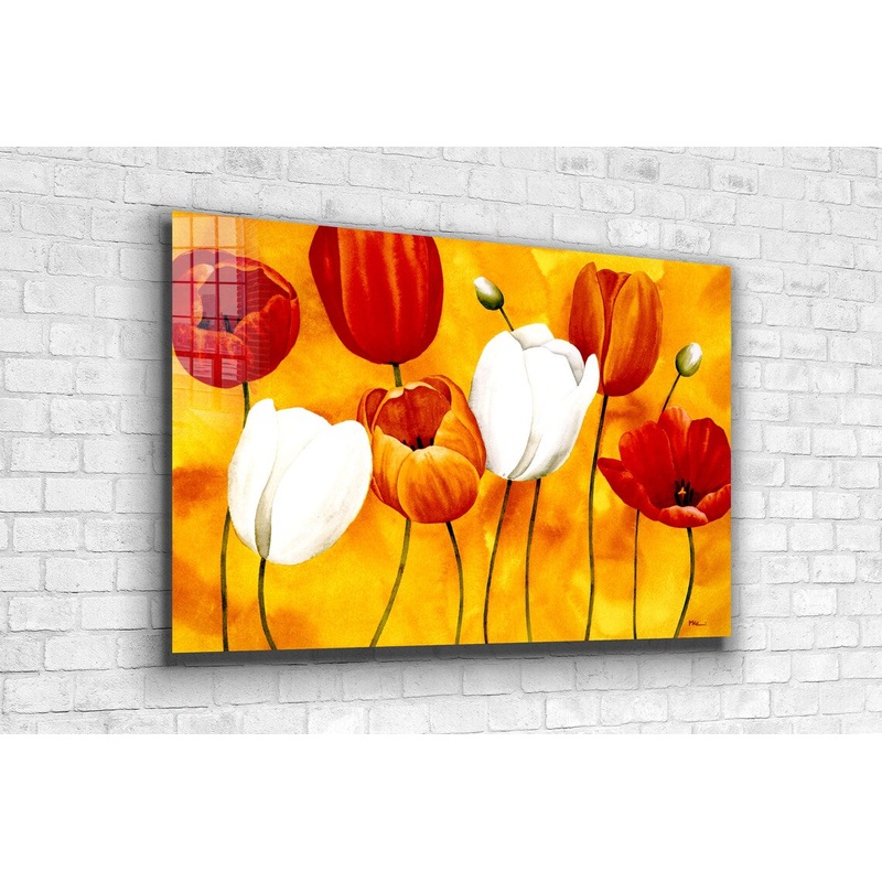 Abstract Tulips Art Print Tempered Glass Wall Art 100% Made in Australia Ready to Hang