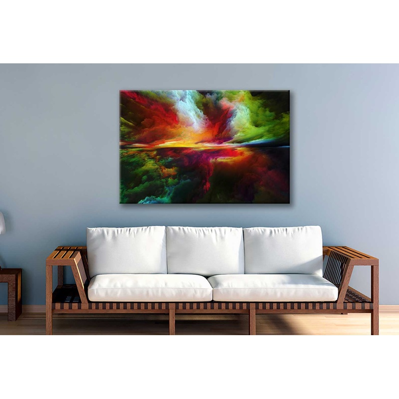 Bella Home Graphic Composition of Digital Colors Print Canvas Ready to hang