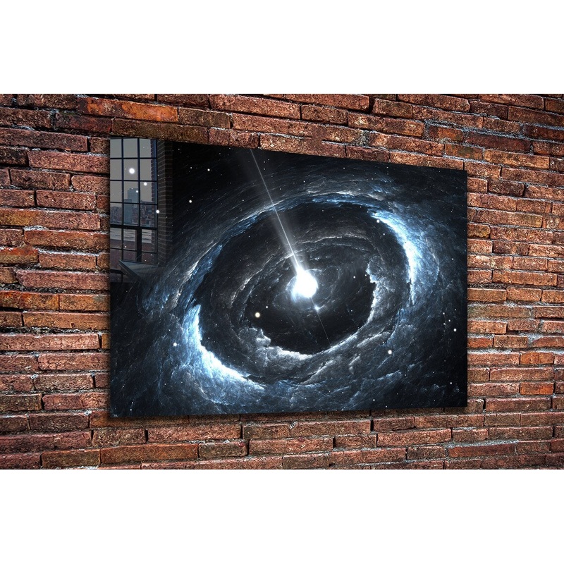 Black Hole Abstract Print Tempered Glass Wall Art 100% Made in Australia Ready to Hang