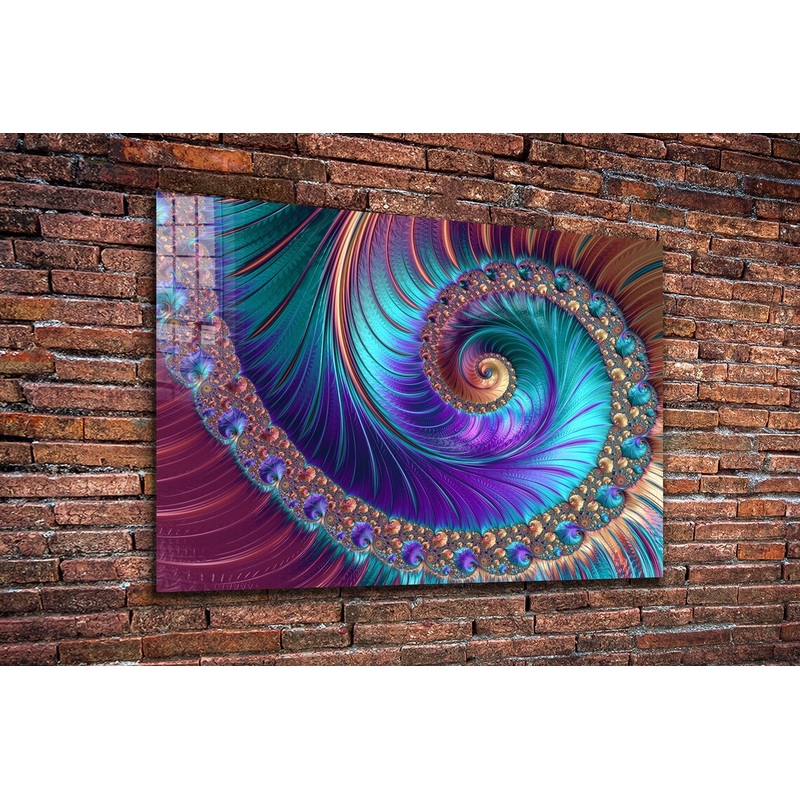 Blue Red Fluid Abstract Print Tempered Glass Wall Art 100% Made in Australia Ready to Hang