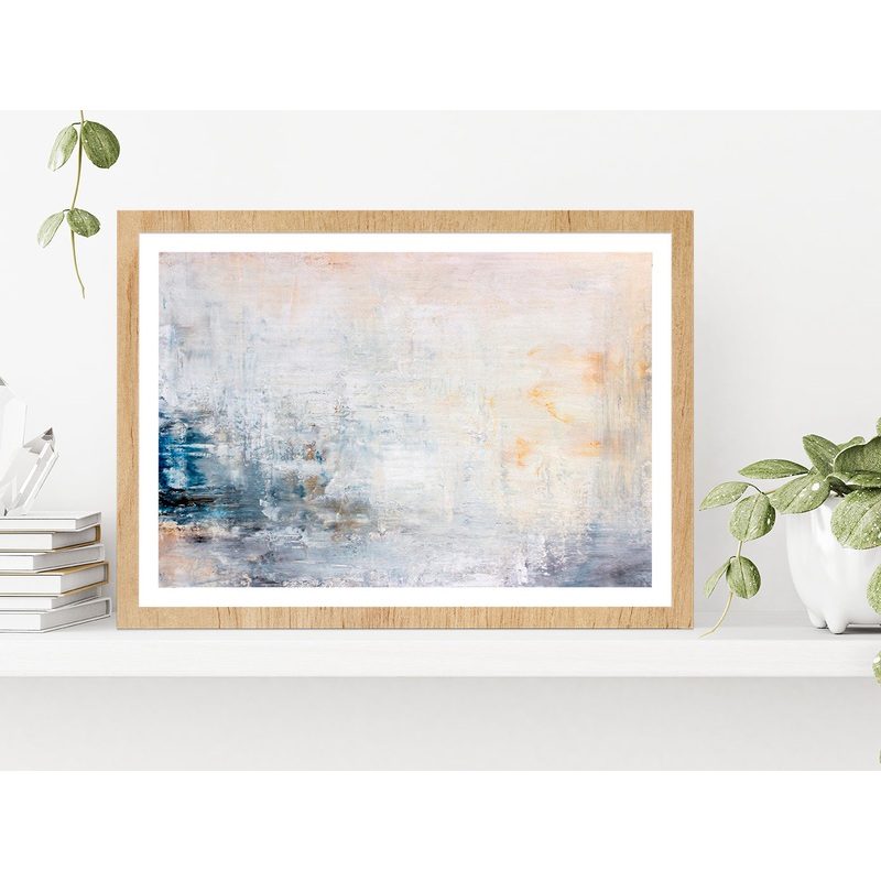 Abstract Acrylic Painting Glass Framed Wall Art, Ready to Hang Quality Print