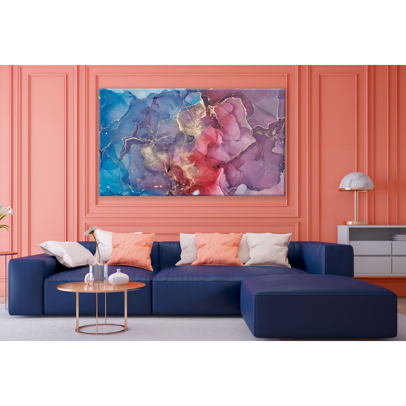 Abstract Colourful Gold Design Print 100% Australian Made