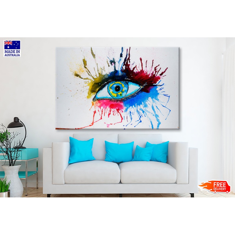 Abstract Eye Made With Colorful Watercolor Limited Edition High Quality Print
