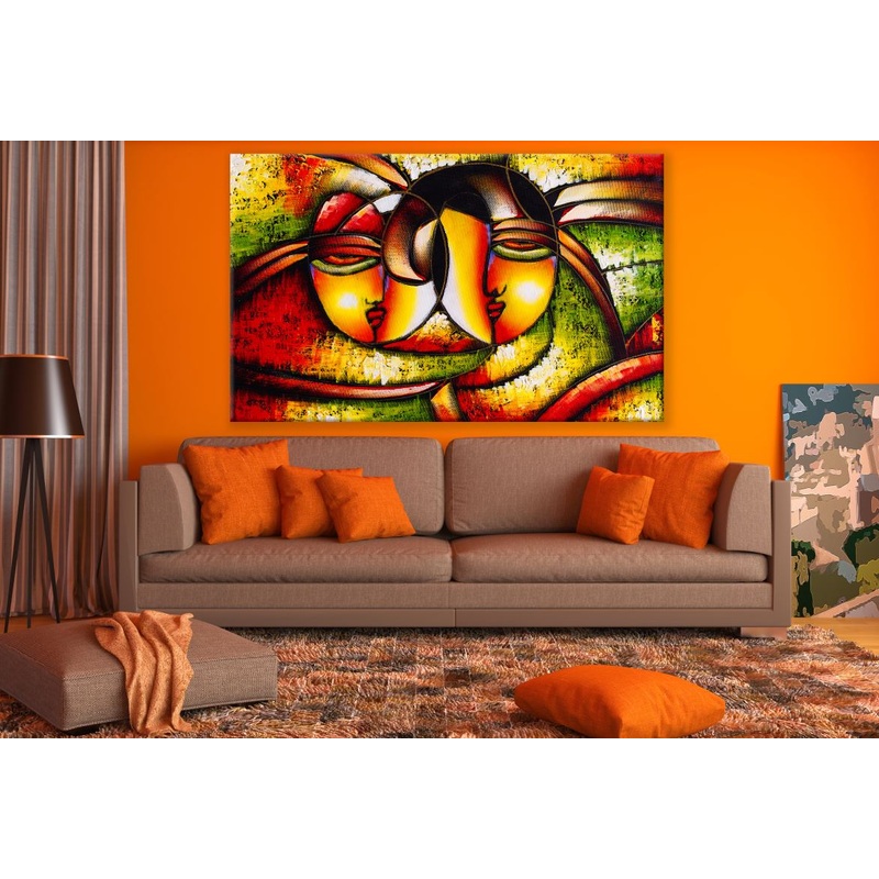 Abstract Face Colorful Painting Print 100% Australian Made