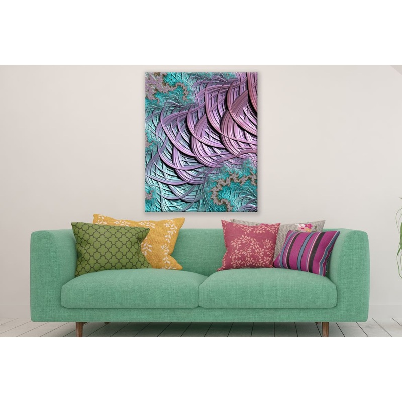 Abstract Green Pink Design Print 100% Australian Made