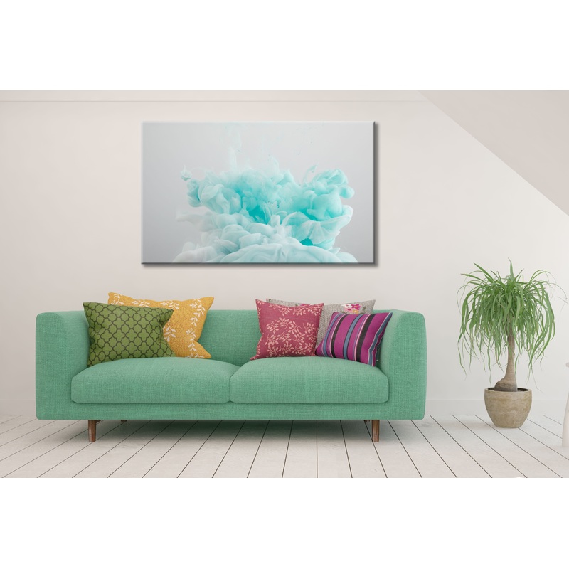 Abstract mint green  stunning  multicoloured Print 100% Australian Made