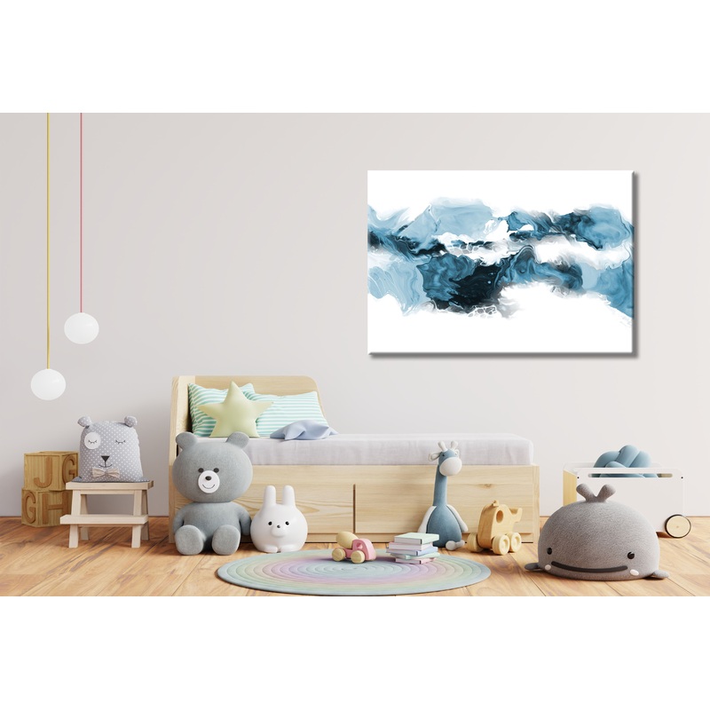 Abstract multicolored blue  popular Print 100% Australian Made