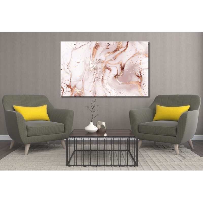 Blush pink abstract alcohol painting Print 100% Australian Made