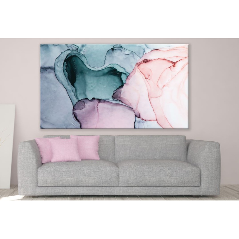 Pink & Green Abstract Painting Print 100% Australian Made