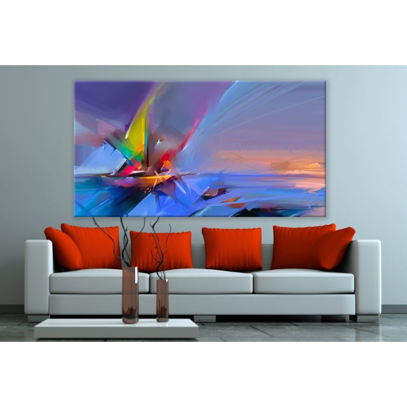 Sail Boat Abstract stunning multicoloured Print 100% Australian Made