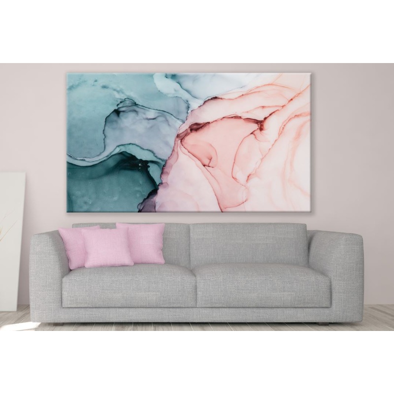 Stunning Pink & Green Abstract Painting Print 100% Australian Made