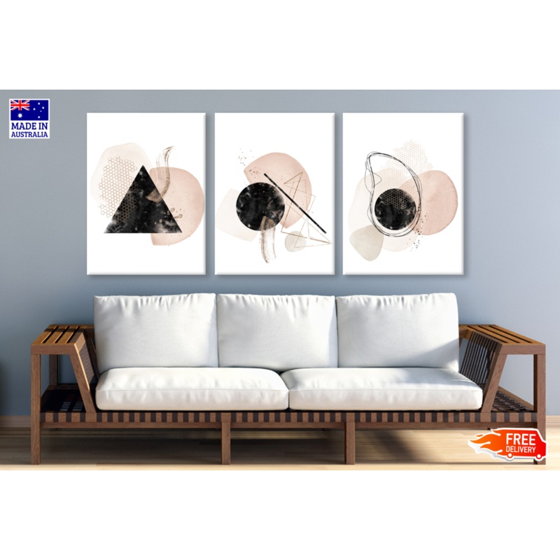 3 Set of Abstract Designs High Quality print 100% Australian made wall Canvas ready to hang