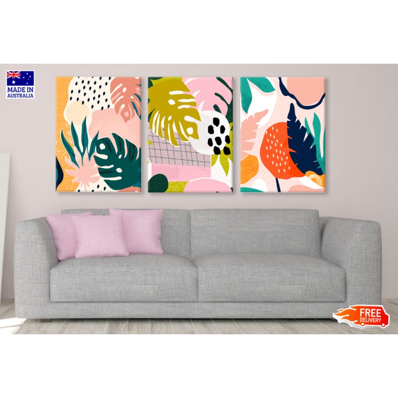3 Set of Graffiti Art High Quality print 100% Australian made wall Canvas ready to hang