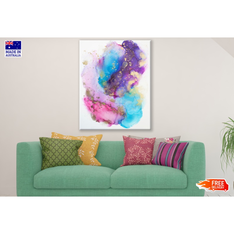 Abstract Artistic Multicolour Painting Print 100% Australian Made