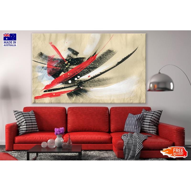Abstract Brush Stroke Colour Painting Print 100% Australian Made