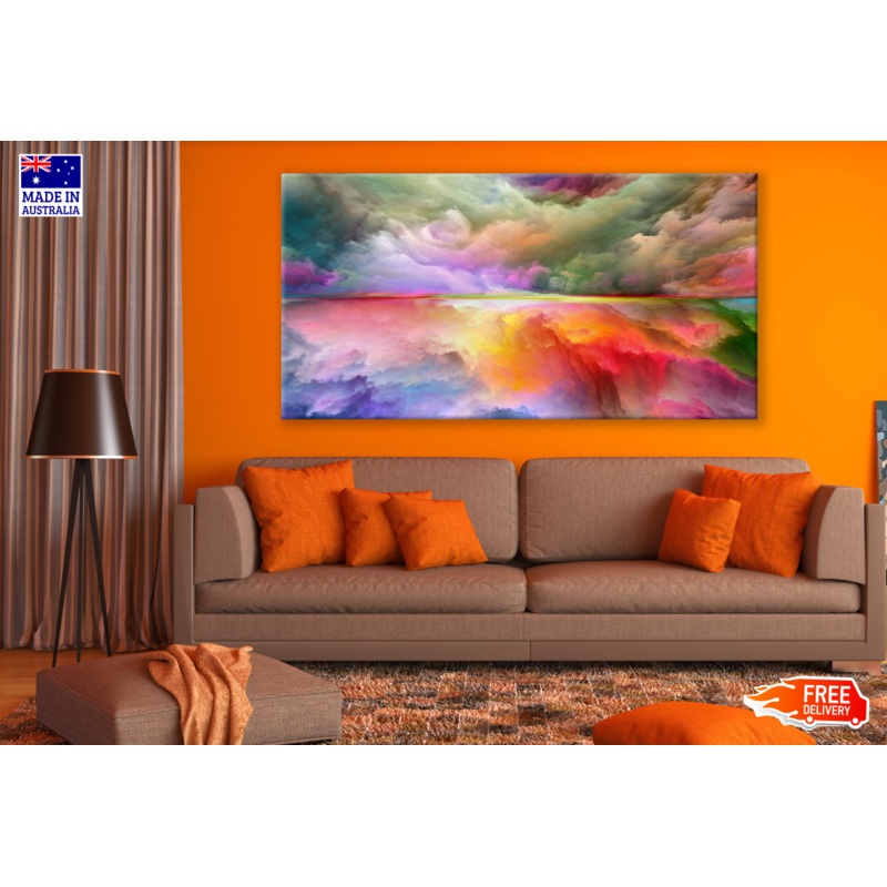 Abstract Colourful Cloud Design Print 100% Australian Made