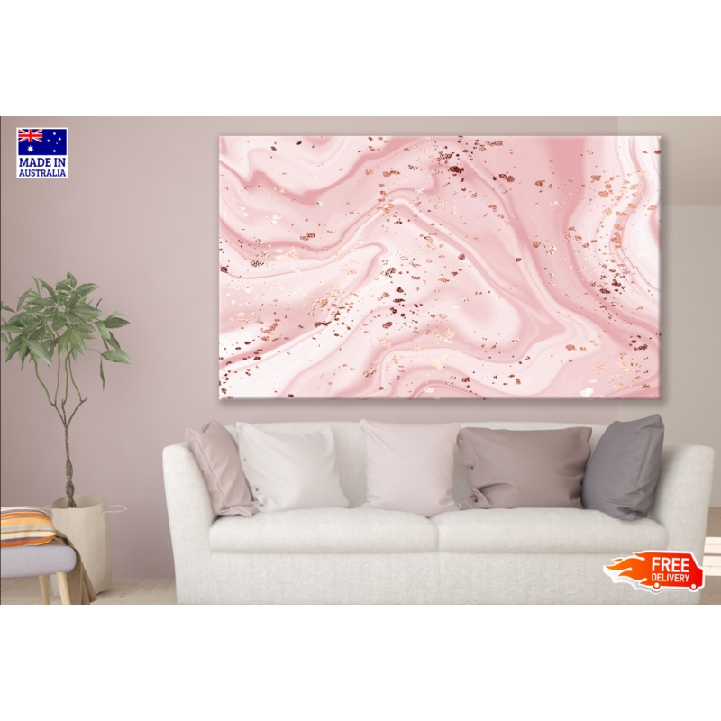 Abstract Granite Gold Pink Design Print 100% Australian Made