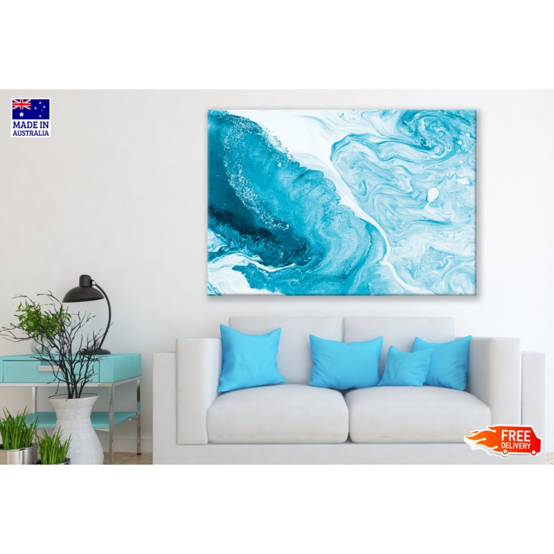 Abstract Waves Watercolour Painting Print 100% Australian Made