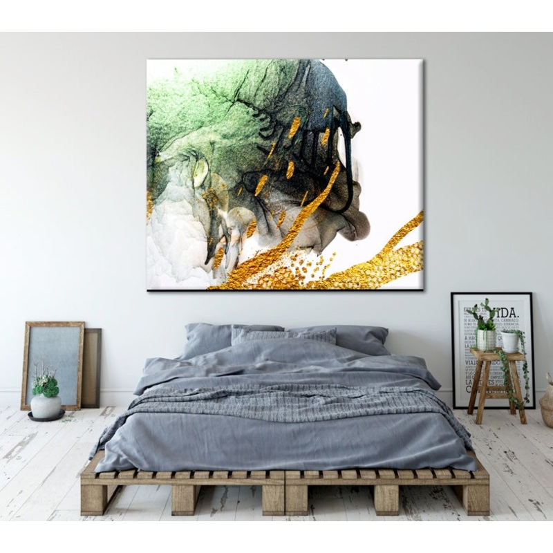 Beautiful Abstract gold line Design Print 100% Australian Made