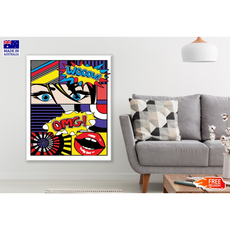 Beauty Collage Style Pop Art Comic Illustration Print 100% Australian Made