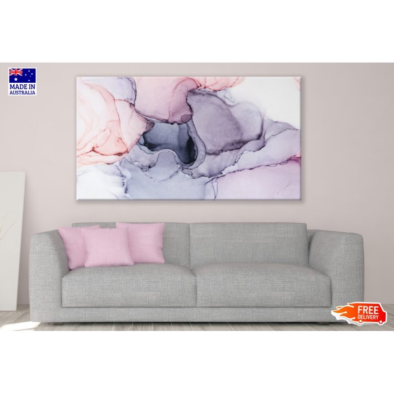 Black Pink & Purple Abstract Design Print 100% Australian Made