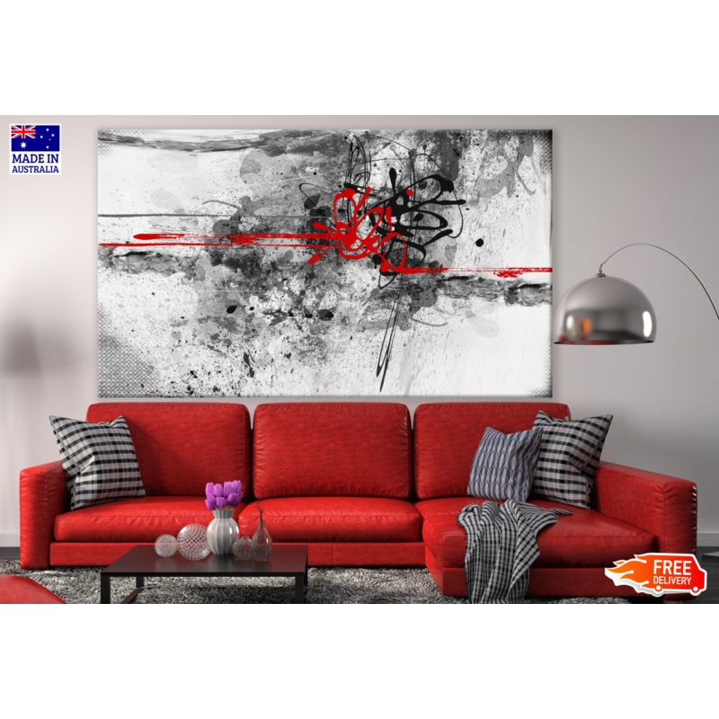 Black & Red Abstract Painting Print 100% Australian Made