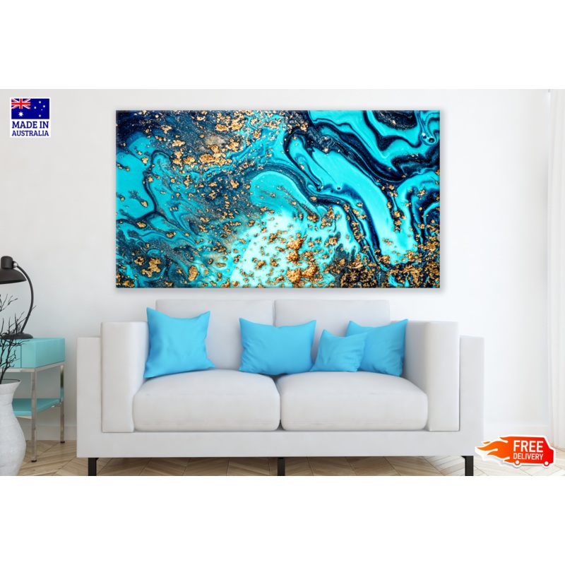 Blue Black Abstract Design Painting 100% Australian Made