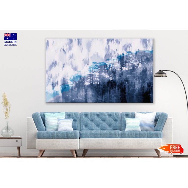 Blue Forest Acrylic Painting Print 100% Australian Made