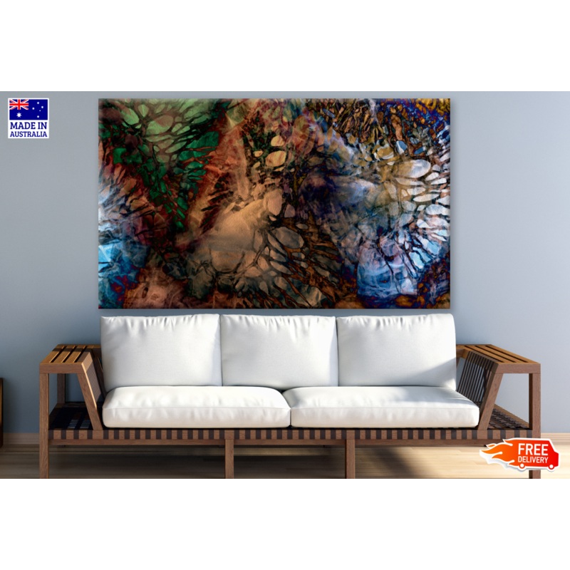 Brown Abstract Design Print 100% Australian Made