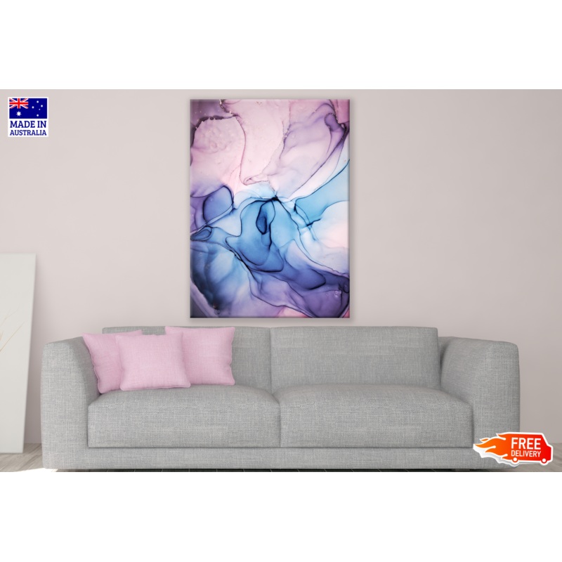 Pink Blue Abstract Design Print 100% Australian Made