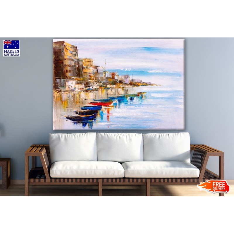 Abstract Design with City View Print 100% Australian Made