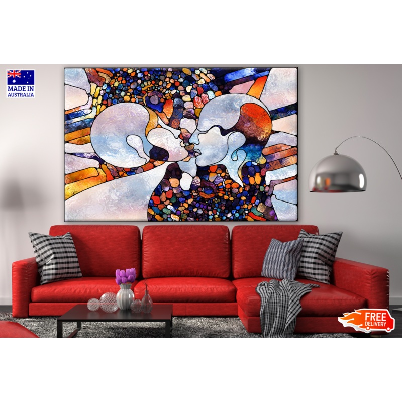 Abstract Glass Face Design Print 100% Australian Made