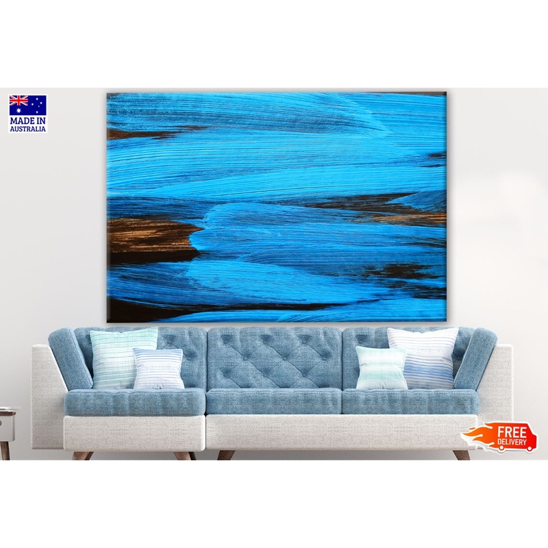 Blue Black Abstract Design Print 100% Australian Made