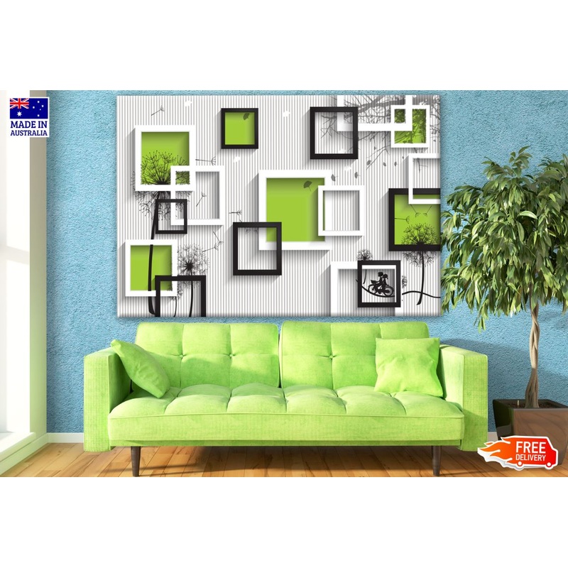 Square 3 D Design Print 100% Australian Made