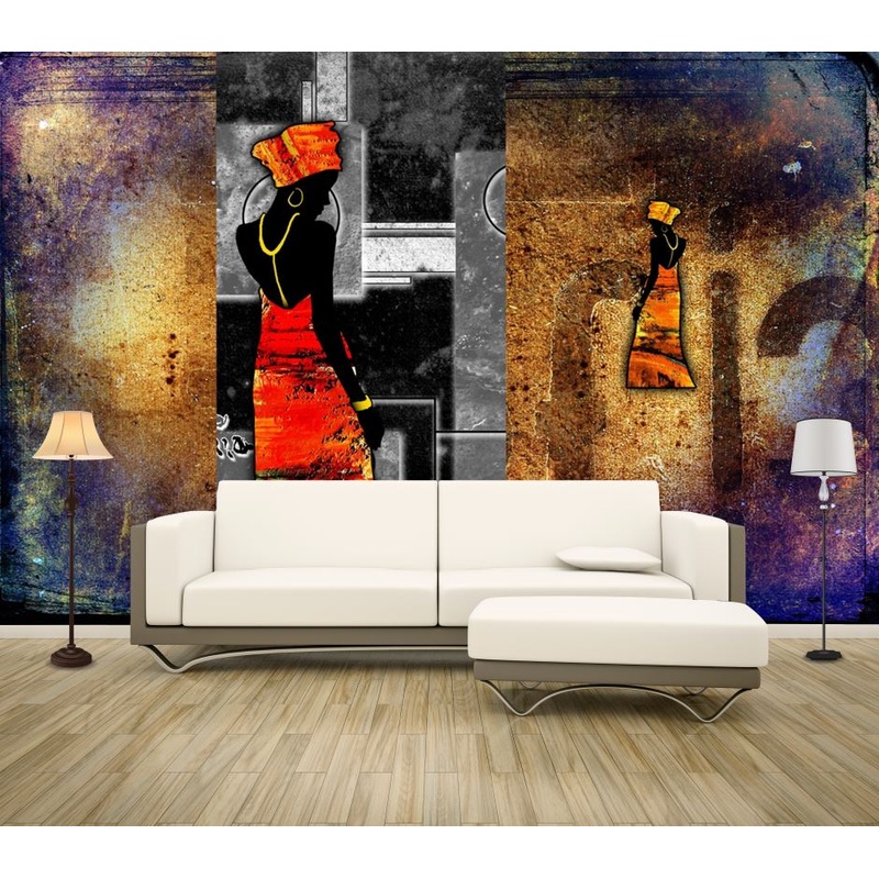 Wallpaper Murals Peel and Stick Removable African Lady Painting High Quality