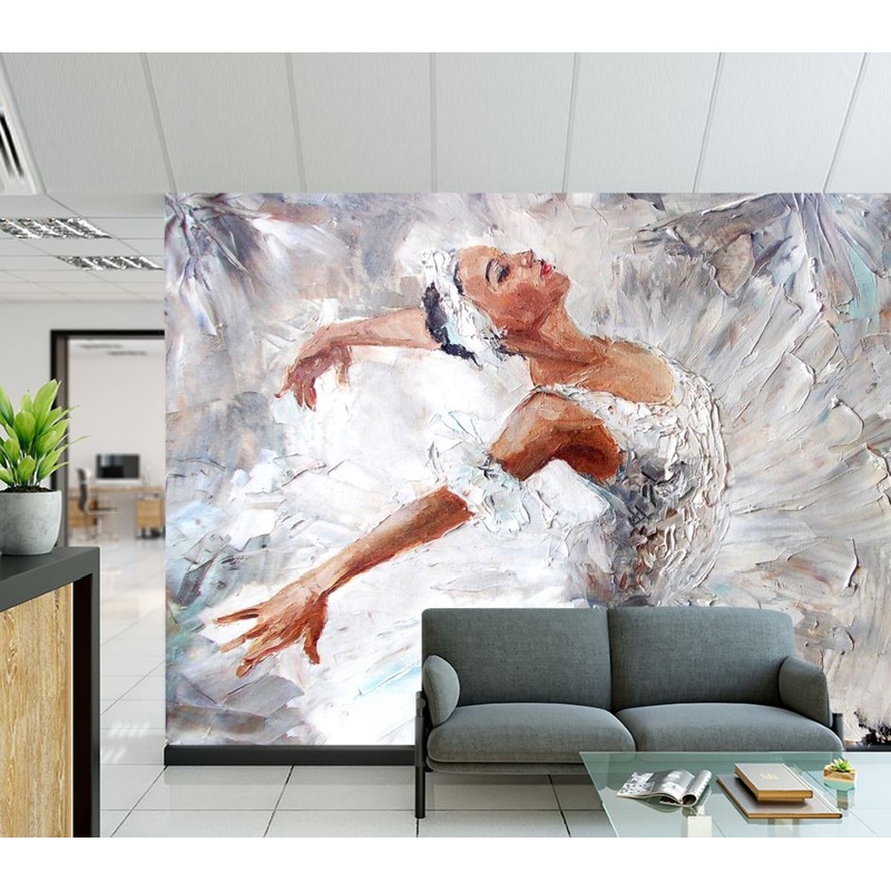 Wallpaper Murals Peel and Stick Removable Ballet Girl Painting High Quality