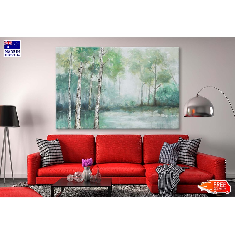 Abstract Forest Oil Painting Wall Art Limited Edition High Quality Print