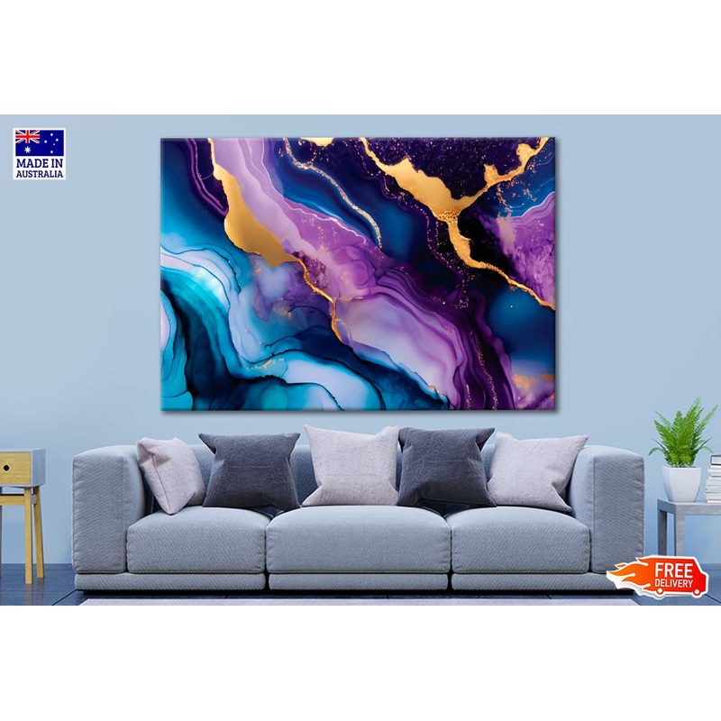 Abstract Luxury Fluid Art Painting Print 100% Australian Made