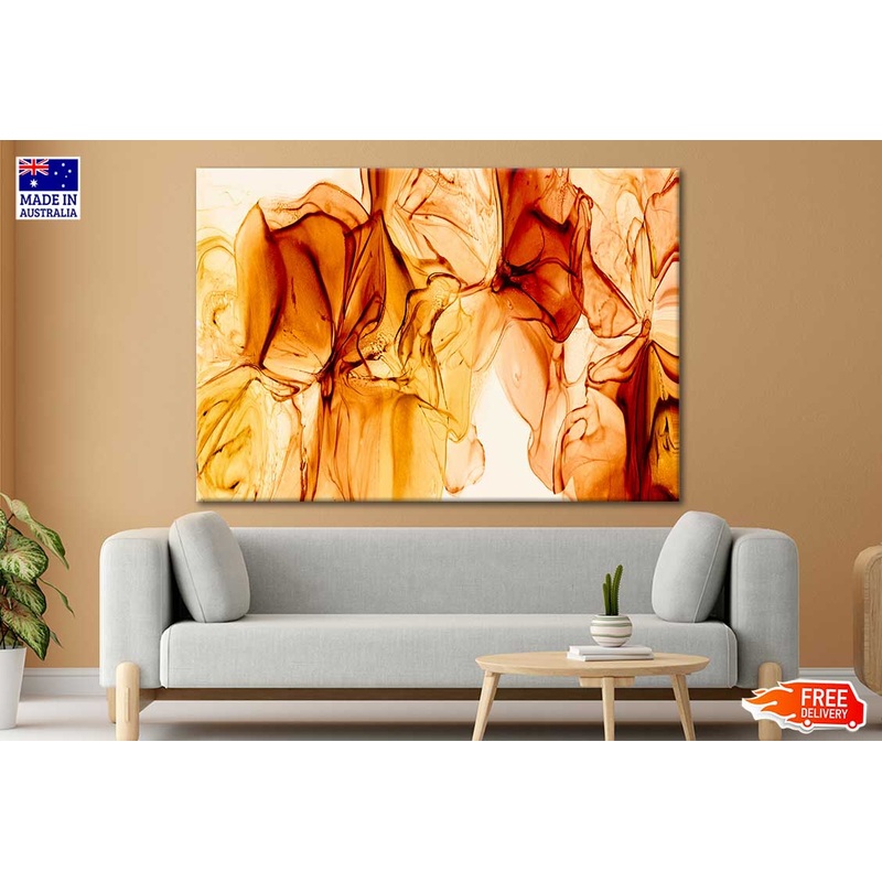 Abstract Orange Alcohol Ink Print 100% Australian Made