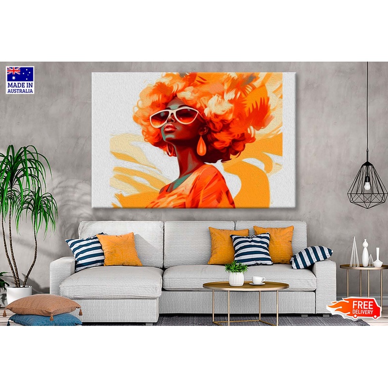 African Girl Abstract Design Wall Art Limited Edition High Quality Print