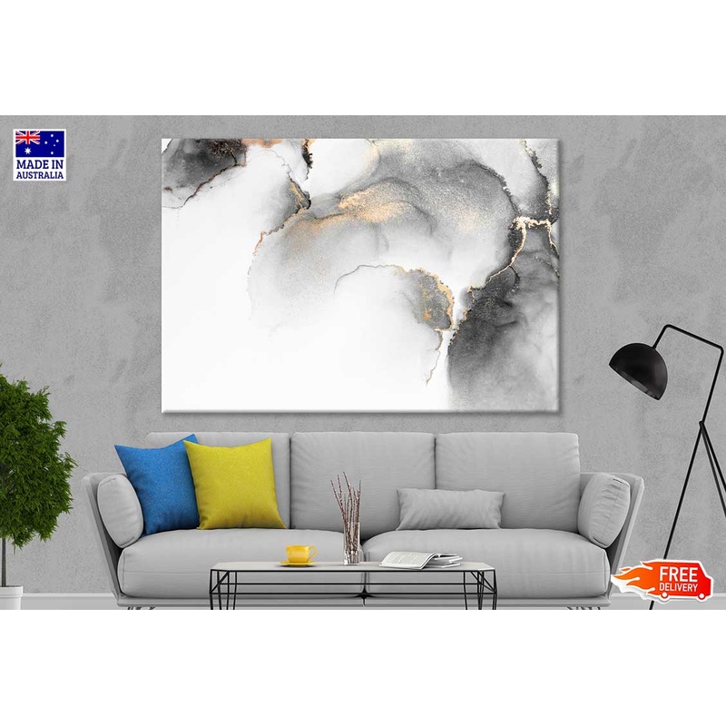 Black Gold Abstract Background Print 100% Australian Made
