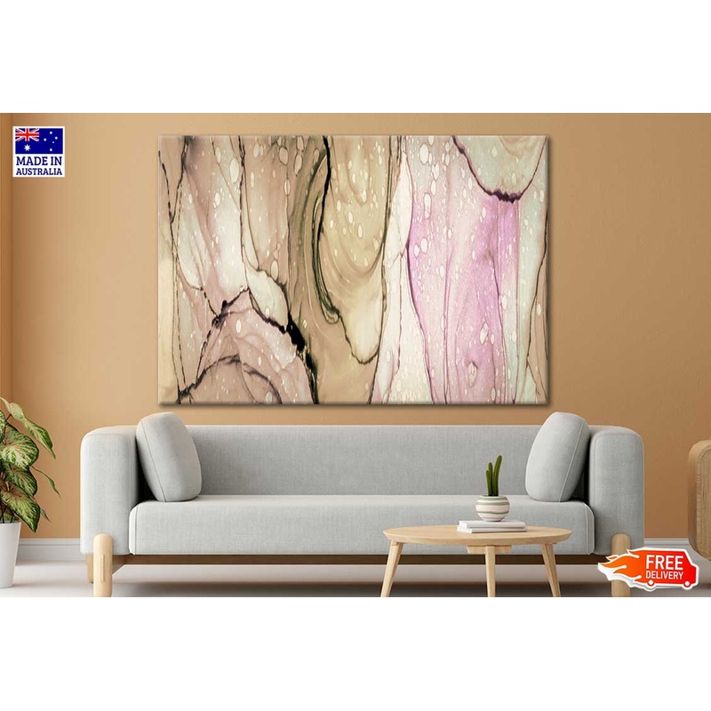 Brown Pink Alcohol Ink Print 100% Australian Made