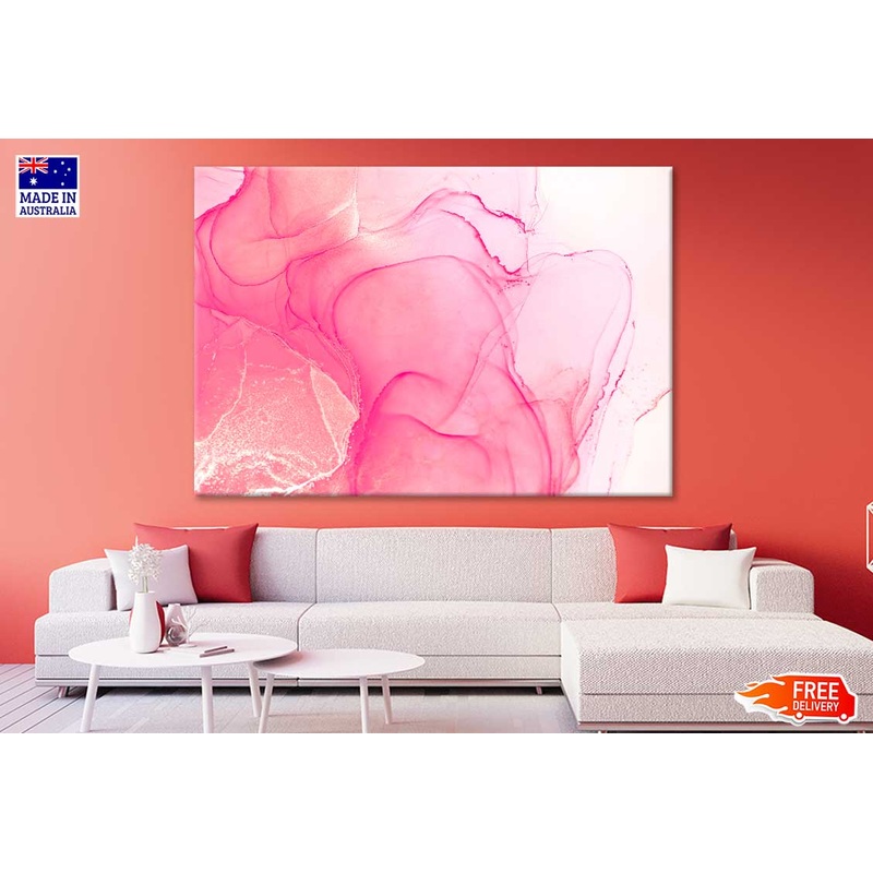 Pink Alcohol Ink Fluid Abstract Print 100% Australian Made