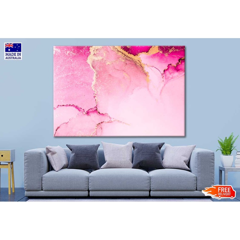 Pink Gold Abstract Background Print 100% Australian Made