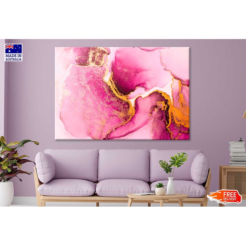 Pink Gold Alcohol Ink Print 100% Australian Made