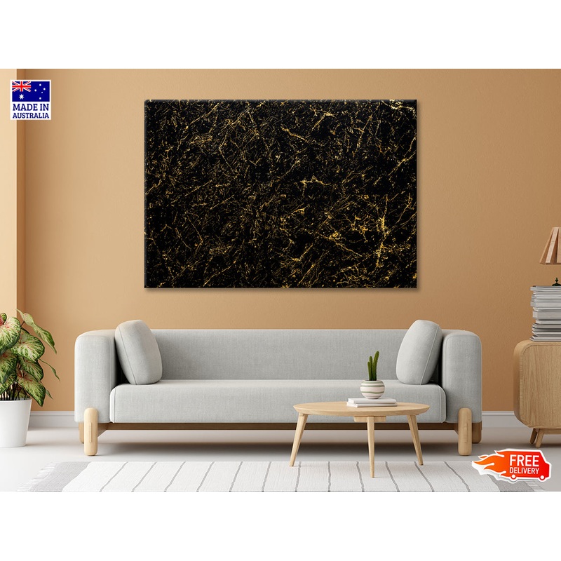 Premium Black and Gold Modern Art Print 100% Australian Made