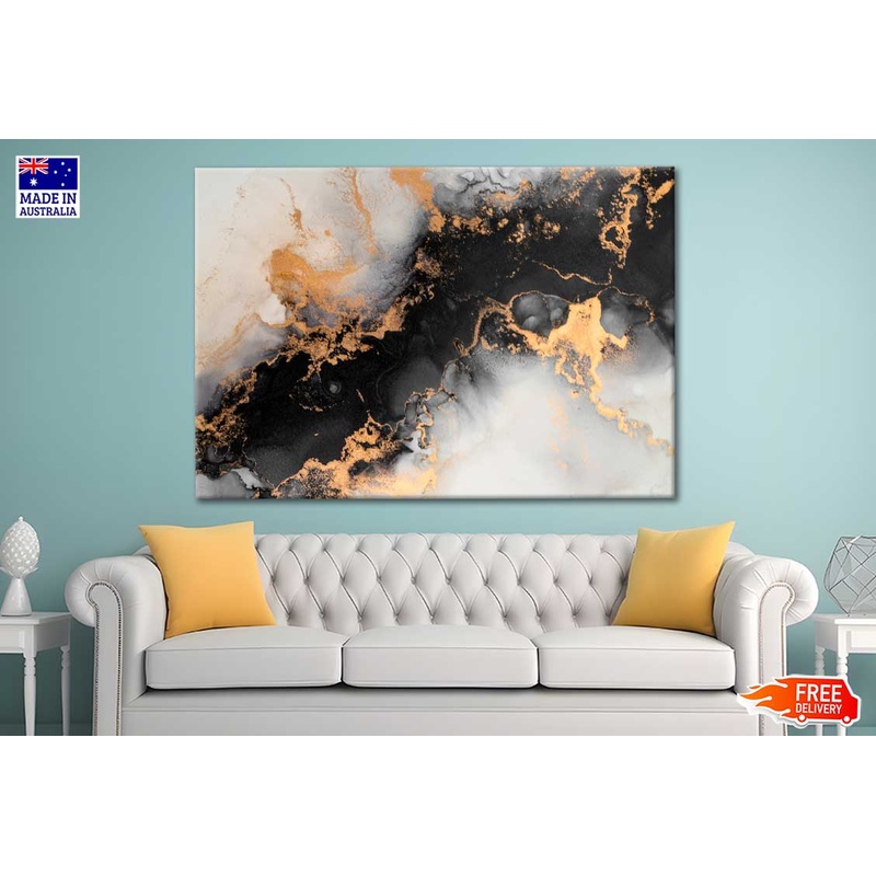 Smooth Marble Ink Abstract Print 100% Australian Made