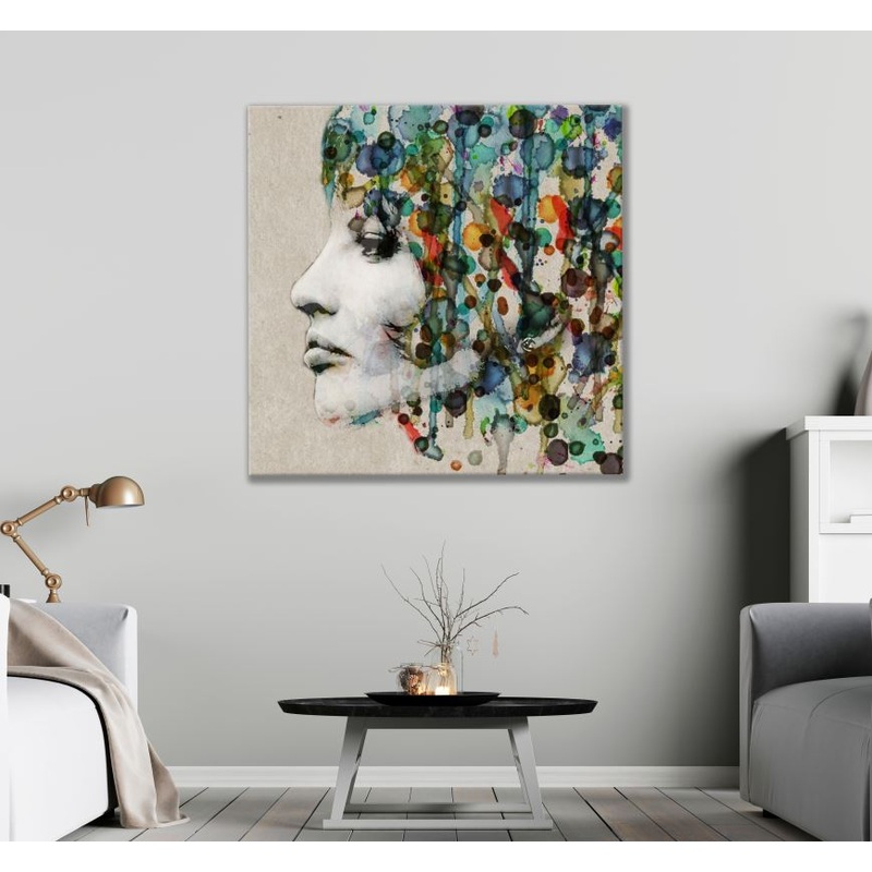 Square Canvas Girl Face Abstract Design High Quality Print 100% Australian Made