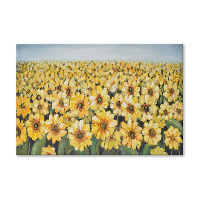Sunflower Field Abstract Wall Art Limited Edition High Quality Print